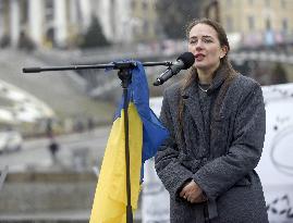 Rally and performance to mark 10 years of Russia-Ukraine war in Kyiv