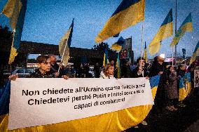 Protest In Rome Against The War In Ukraine
