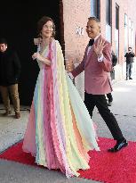 Drew Barrymore Arriving Back To Her Show - NYC