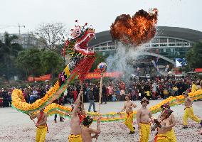 (EnchantingGuangxi)CHINA-GUANGXI-BINYANG-FIRECRACKER DRAGON FESTIVAL (CN)