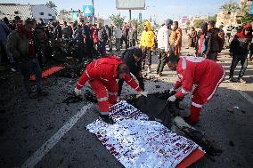 Aftermath Of Israeli Airstrike In Gaza, Palestine