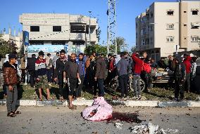 Aftermath Of Israeli Airstrike In Gaza, Palestine