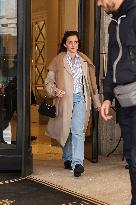 MFW - Emma Watson Leaves Her Hotel