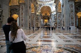 Restoration Canopy Of St Peters Basilica - Vatican