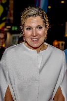 Queen Maxima attends a meeting at Poppodium in Middelburg