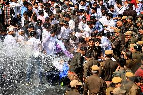 Congress Protest In Support Of Farmers In Rajasthan