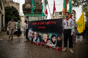 South Lebanon Mourns Civilians Killed In Israeli Airstrikes - Nabatieh