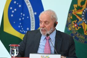 Brazilian President Luiz Inácio Lula Da Silva Receives Ednaldo Rodrigues, President Of The Brazilian Football Confederation (CBF