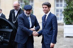Gabriel Attal meets with Armenian Prime Minister - Paris