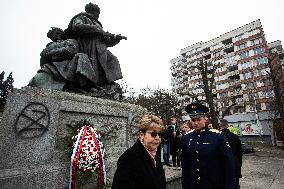Russian Ambassador Eleonora Mitrofanova In Bulgaria Celebrated Defenders Of The Fatherland Day.