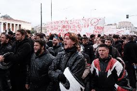 Protest Against The Non-state Universities In Athens