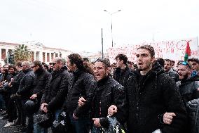 Protest Against The Non-state Universities In Athens