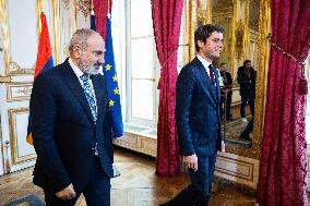 PM Attal Meets Armenian PM - Paris