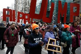 Demonstration Against American Israel Public Affairs Committee In New York City