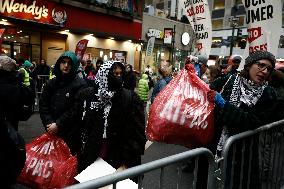 Demonstration Against American Israel Public Affairs Committee In New York City