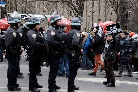 Demonstration Against American Israel Public Affairs Committee In New York City