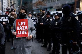 Demonstration Against American Israel Public Affairs Committee In New York City