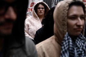 Demonstration Against American Israel Public Affairs Committee In New York City