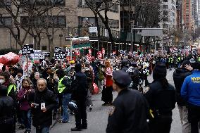 Demonstration Against American Israel Public Affairs Committee In New York City