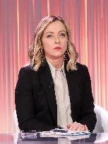 Giorgia Meloni Appears On TV Show - Rome