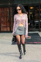 Charli XCX Shows Off Her Belly - NYC