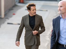 Robert Downey Jr At Jimmy Kimmel Live - LA