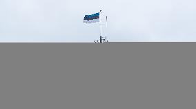 Estonian flag at Pikk Hermann tower