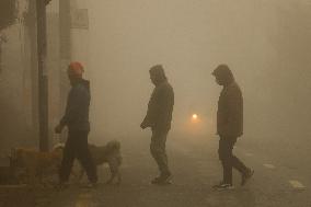 NEPAL-KATHMANDU-FOG