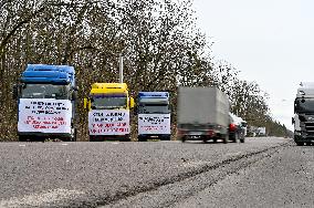 transport, border, blockade, Ukraine, Poland, Ukraine-Poland border, truck, Lviv region, Shehyni, border crossing, checkpoint, p