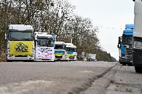 transport, border, blockade, Ukraine, Poland, Ukraine-Poland border, truck, Lviv region, Shehyni, border crossing, checkpoint, p