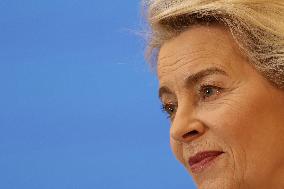 Ursula Von Der Leyen And Alexander De Croo Visit Warasw