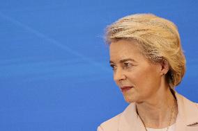 Ursula Von Der Leyen And Alexander De Croo Visit Warasw