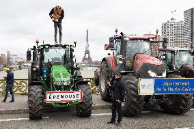 Coordination Rurale farmers demonstration - Paris