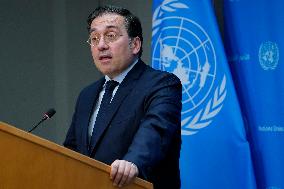 Spanish Minister Of Foreign Affairs United Nations Press Conference