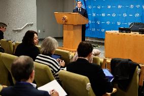 Spanish Minister Of Foreign Affairs United Nations Press Conference