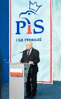 Press Conference Of PiS President Jaroslaw Kaczynski