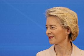 Ursula Von Der Leyen And Alexander De Croo Visit Warasw