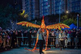 A Remote-controlled Performance Celebrate Lantern Festival in Chongqing