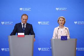 President Of European Commission And PM Of Belgium In Poland