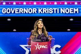 South Dakota Governor Kristi Noem speaks at CPAC