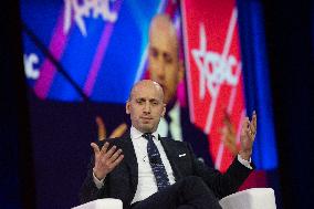 Stephen Miller And Others Speak At CPAC Panel "The American First Bar Association"