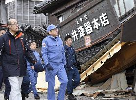 PM Kishida visits quake-hit Wajima city