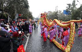 Chinese Celebrate Lantern Festival in Zixing