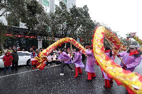 Chinese Celebrate Lantern Festival in Zixing