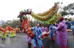 Chinese Celebrate Lantern Festival in Zixing