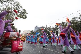 Chinese Celebrate Lantern Festival in Zixing