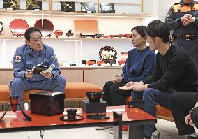 PM Kishida visits quake-hit Wajima city