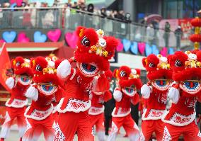 Chinese Celebrate Lantern Festival in Qingdao