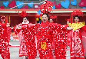 Chinese Celebrate Lantern Festival in Qingdao