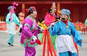 Chinese Celebrate Lantern Festival in Qingdao